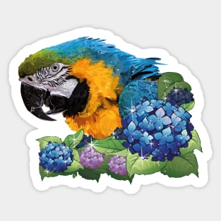 Blue and yellow macaw Sticker